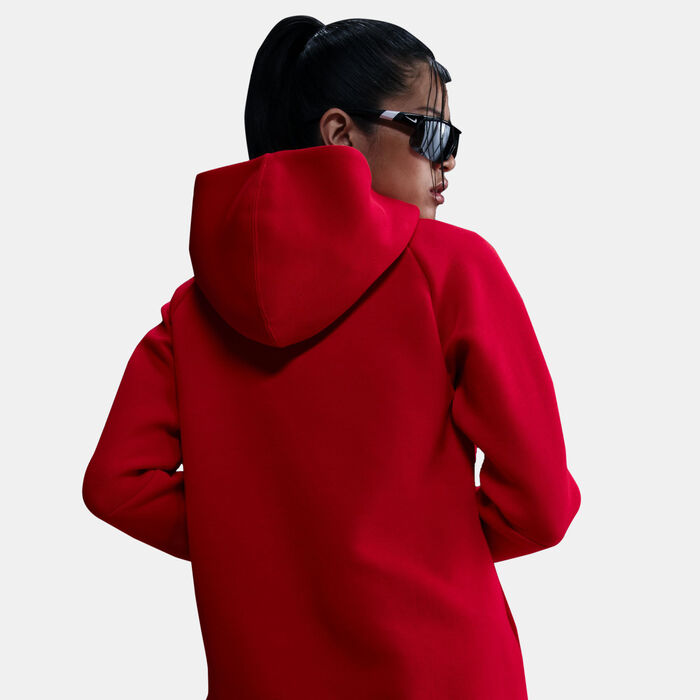 Nike Women's Sportswear Tech Fleece Windrunner Full-Zip Hoodie Red Nike Women's Sportswear Tech Fleece Windrunner Full-Zip Hoodie Red image number 4