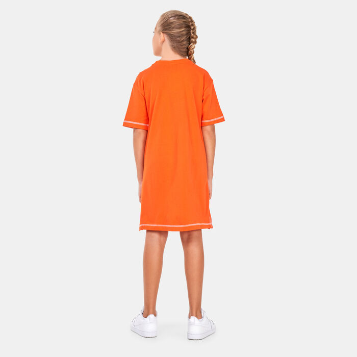 Nike Kids' Sportswear Icon Clash Jersey Dress (Older Kids) Orange image number 1