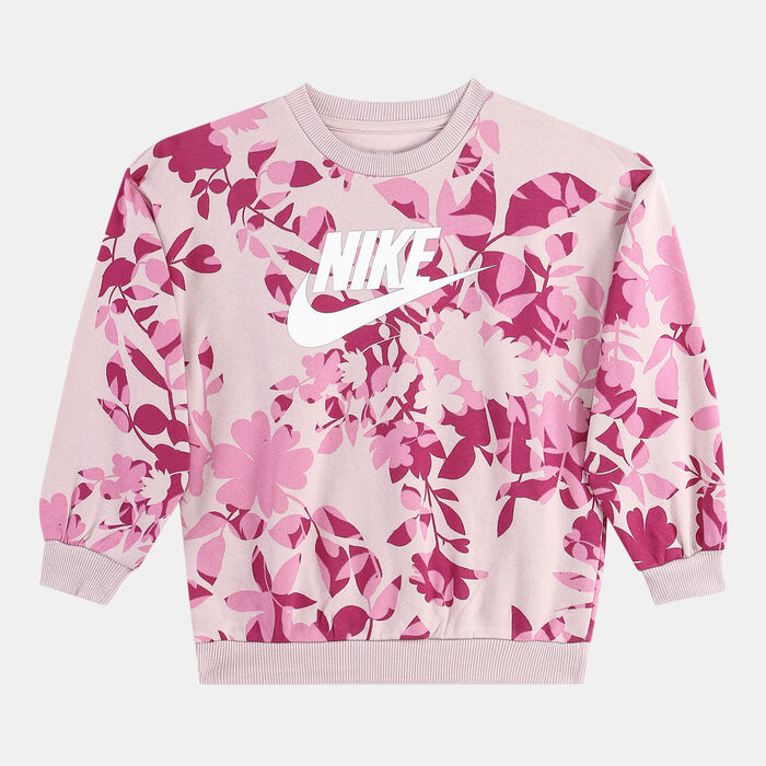 Nike Kids' Floral Camo Sweatshirt and Leggings Set Pink Nike Kids' Floral Camo Sweatshirt and Leggings Set Pink image number 1