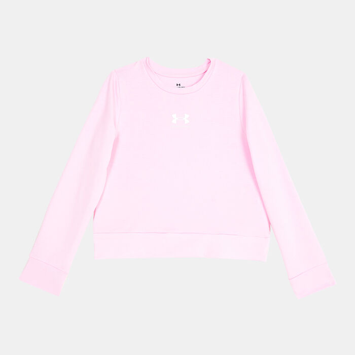 Under Armour Kids' UA Rival Terry Crew Sweatshirt Pink Under Armour Kids' UA Rival Terry Crew Sweatshirt Pink image number 0