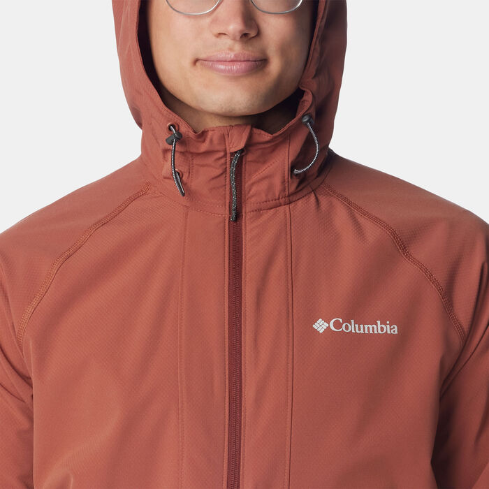 Columbia Men's Tall Heights™ Hooded Softshell Jacket Pink Columbia Men's Tall Heights™ Hooded Softshell Jacket Pink image number 3