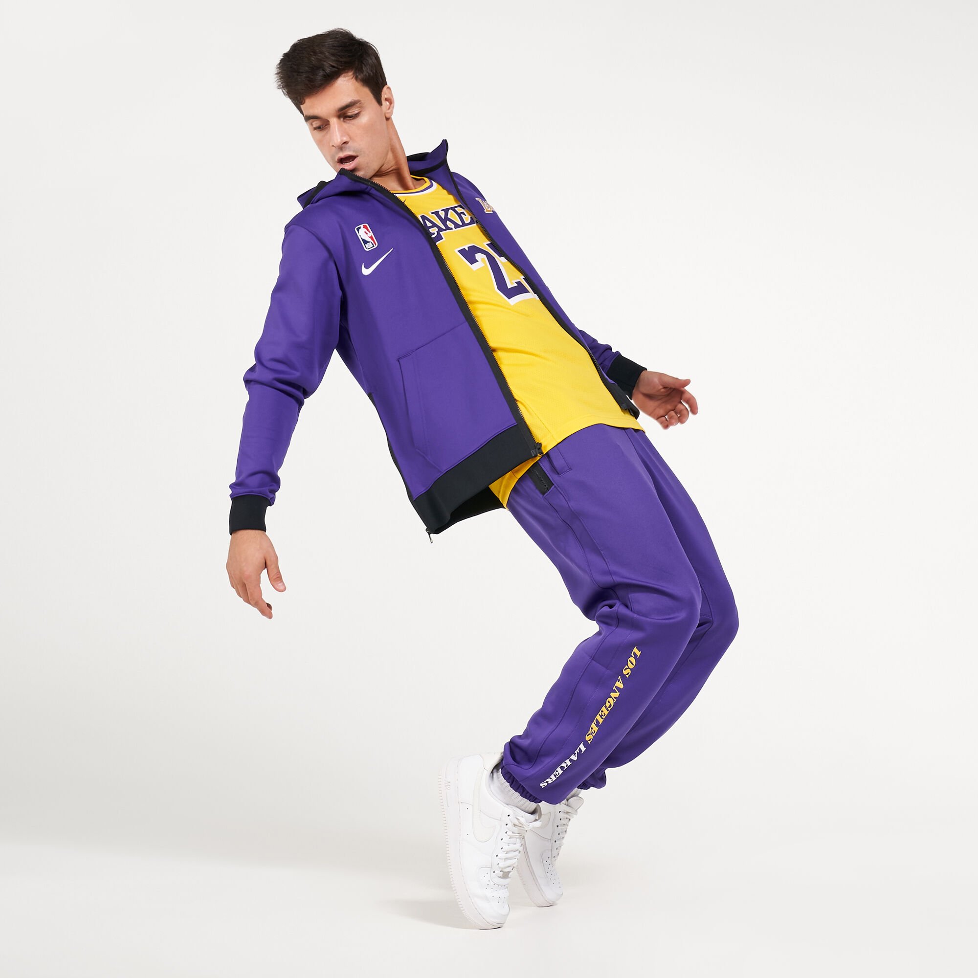 Men s NBA Los Angeles Lakers Showtime Therma Flex Hoodie