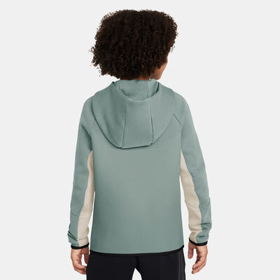 Nike Kids' Sportswear Tech Fleece Full-Zip Hoodie Green Nike Kids' Sportswear Tech Fleece Full-Zip Hoodie Green