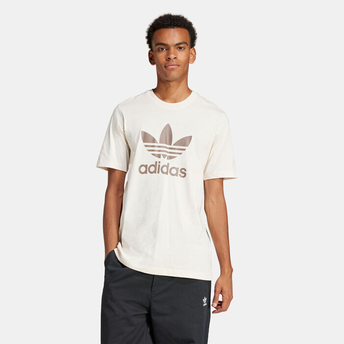 adidas Originals Men's Adicolor Trefoil T-Shirt Beige image number 0