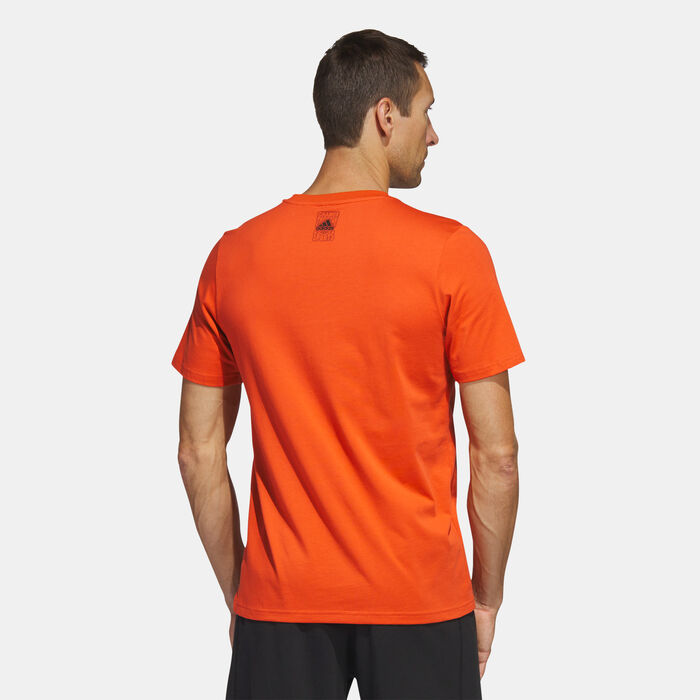 adidas Men's Change Through Sports Earth Graphic T-Shirt Red adidas Men's Change Through Sports Earth Graphic T-Shirt Red image number 1
