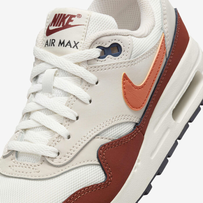 Nike Kids' Air Max 1 Shoes (Older Kids) Ivory image number 6
