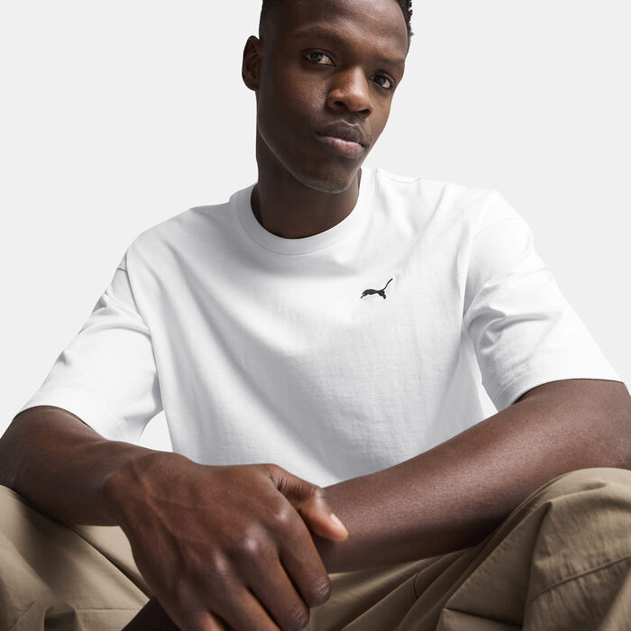 PUMA Men's Wardrobe Essentials T-Shirt White image number 4