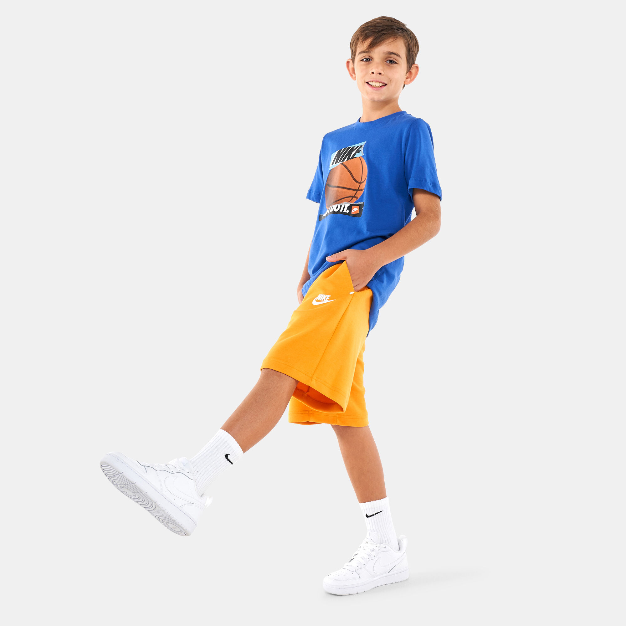 Kids Sportswear Tech Fleece Shorts Orange Nike in KSA SSS