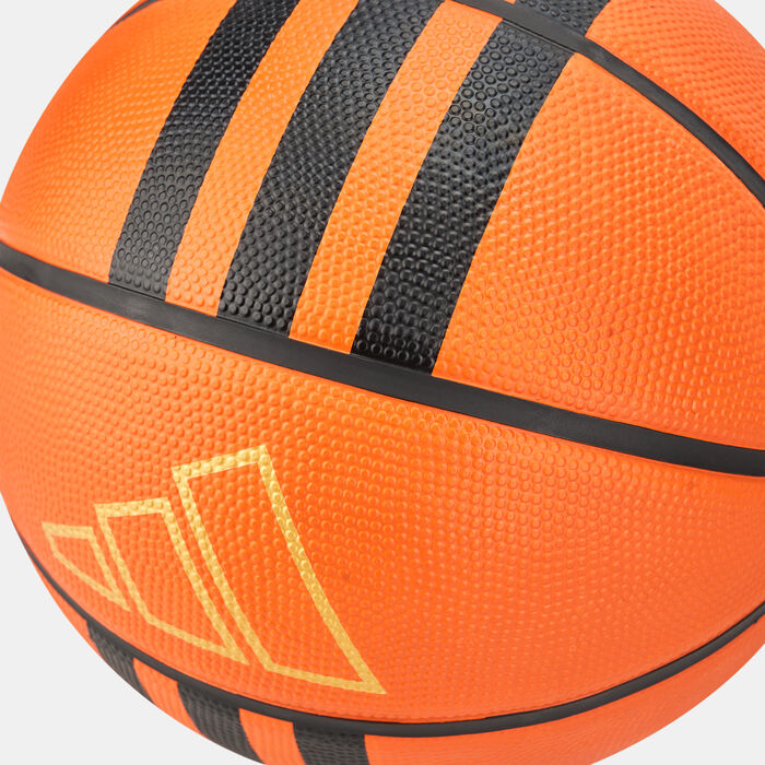 adidas Kids' 3-Stripes Rubber X3 Basketball Brown adidas Kids' 3-Stripes Rubber X3 Basketball Brown image number 2
