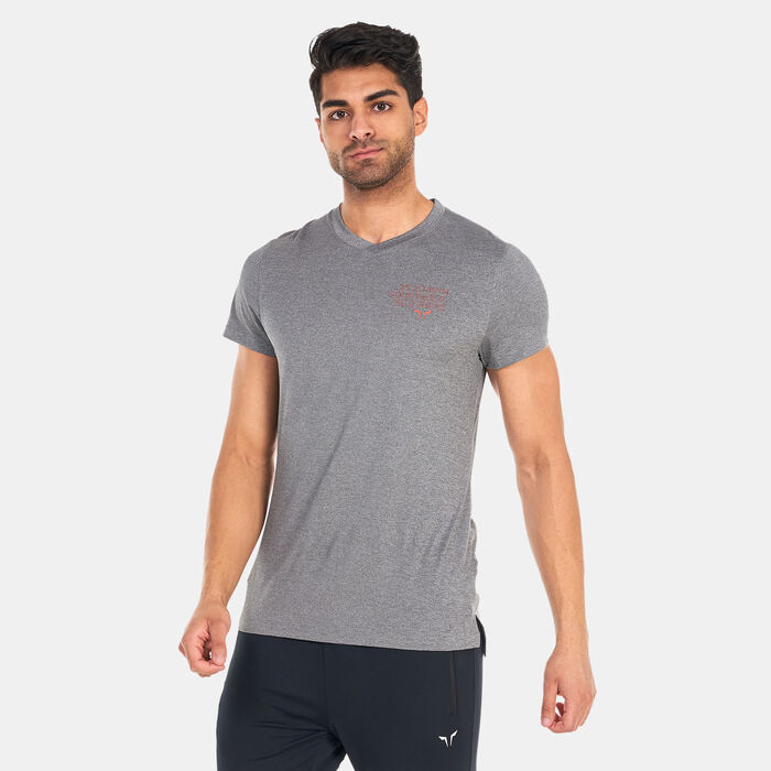 SQUATWOLF Men's V-Neck Muscle T-Shirt Grey SQUATWOLF Men's V-Neck Muscle T-Shirt Grey image number 0
