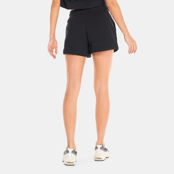 Nike Women's Sportswear Club Fleece Mid-Rise Shorts Black image number 1