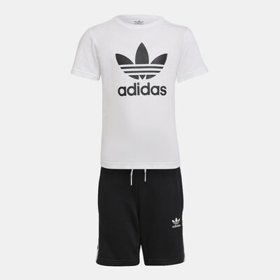 adidas Originals Kids' Adicolor Shorts and T-Shirt Set Black