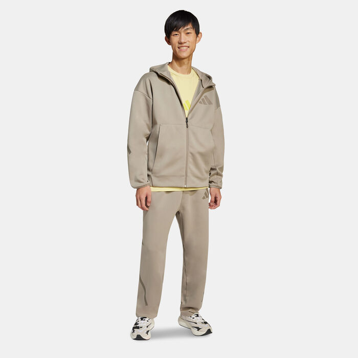 adidas Men's Z.N.E. Open-Hem Joggers Brown adidas Men's Z.N.E. Open-Hem Joggers Brown image number 2