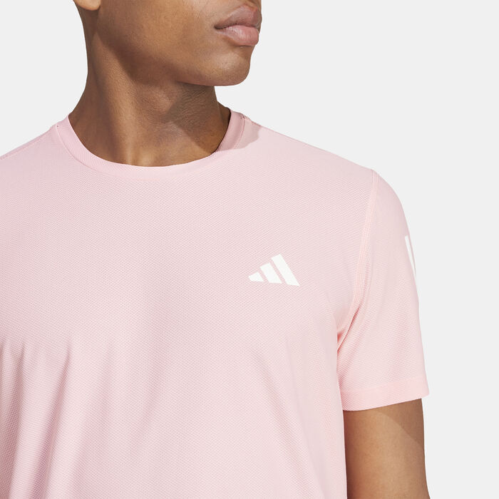 adidas Men's Own the Run T-Shirt Pink image number 3