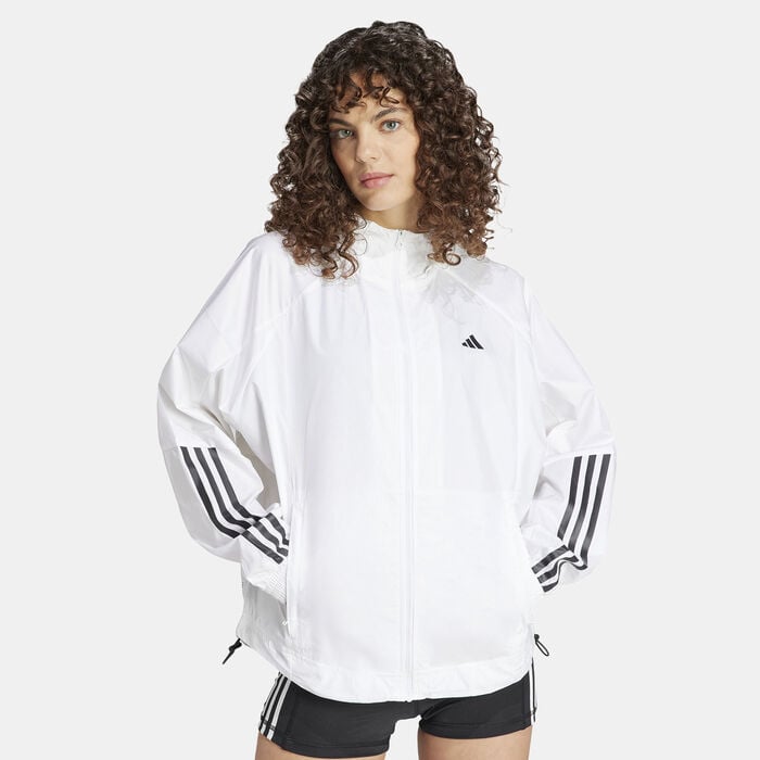 adidas Women's WIND.RDY Hyperglam Windbreaker Jacket White adidas Women's WIND.RDY Hyperglam Windbreaker Jacket White image number 0