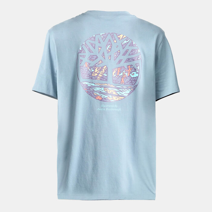 Timberland Men's Illustrated Tree T-Shirt Blue Timberland Men's Illustrated Tree T-Shirt Blue image number 1