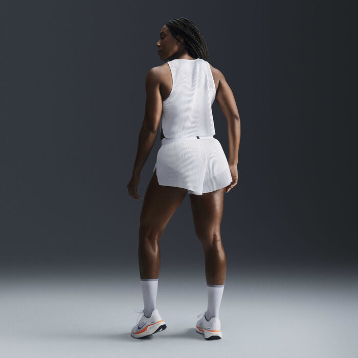 Nike Women's AeroSwift Dri-FIT ADV Mid-Rise Running Shorts White Nike Women's AeroSwift Dri-FIT ADV Mid-Rise Running Shorts White image number 4