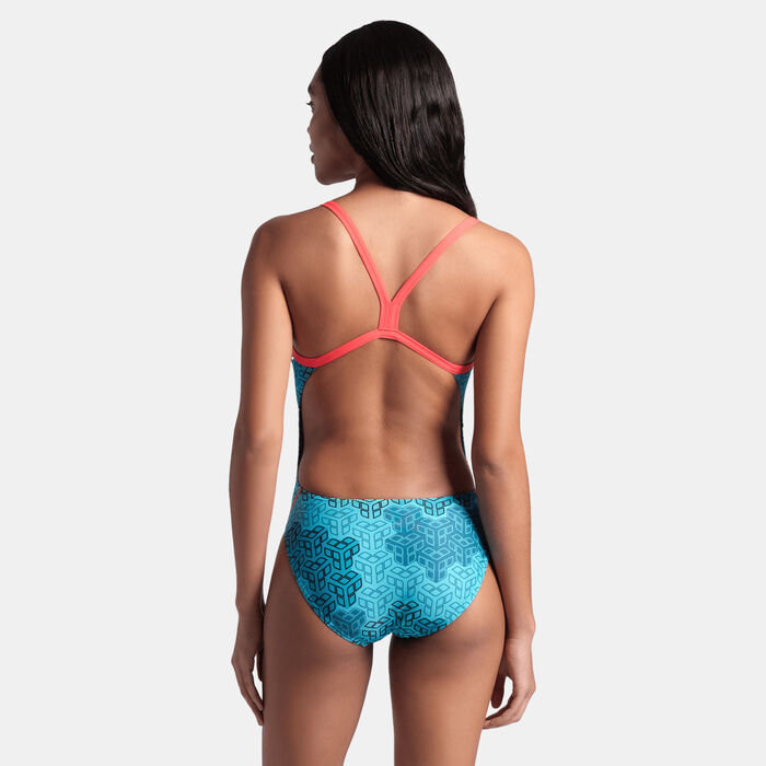 Arena Women's Kikko Challenge Back One-Piece Swimsuit Multi-Color Arena Women's Kikko Challenge Back One-Piece Swimsuit Multi-Color image number 1