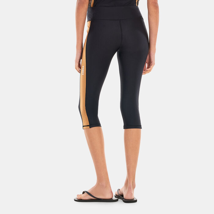 COEGA Women's 3/4 Swim Leggings Black COEGA Women's 3/4 Swim Leggings Black image number 1