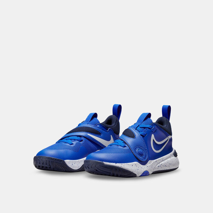 Nike Kids' Team Hustle D 11 Basketball Shoes Blue image number 2