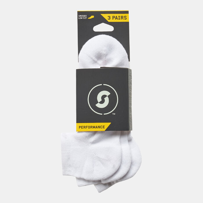 Dropkick Men's Sports Ankle Socks (3 Pairs) White Dropkick Men's Sports Ankle Socks (3 Pairs) White image number 3