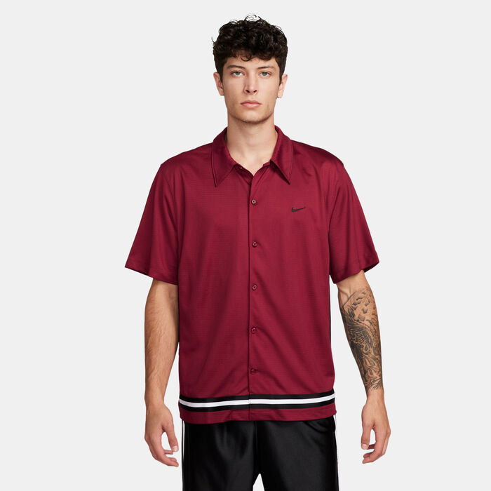 Nike Men's DNA Crossover Dri-FIT Basketball Polo Shirt Maroon image number 0