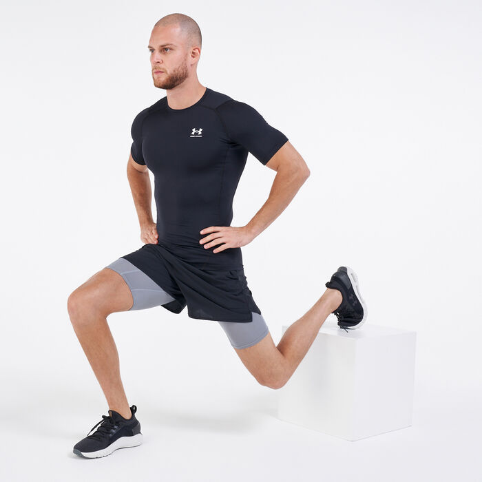 Under Armour Men's HeatGear® Armour T-Shirt Black Under Armour Men's HeatGear® Armour T-Shirt Black image number 2