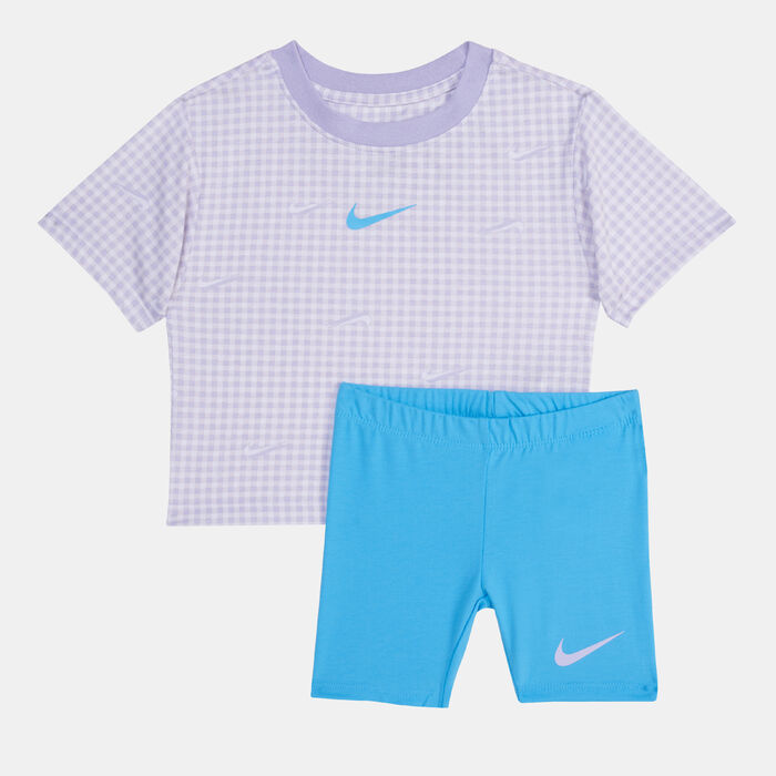 Nike Kids' Pic-Nike Boxy T-Shirt and Shorts Set Blue Nike Kids' Pic-Nike Boxy T-Shirt and Shorts Set Blue image number 0