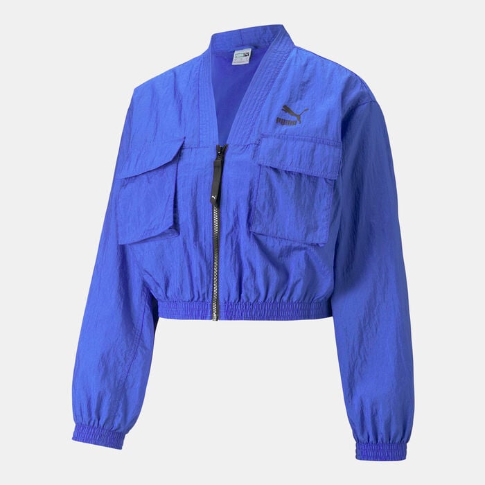 PUMA Women's Dare To Woven Jacket Blue PUMA Women's Dare To Woven Jacket Blue image number 0