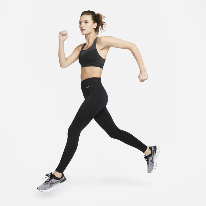 Nike Women's Swoosh Flyknit High-Support Training Sports Bra Black Nike Women's Swoosh Flyknit High-Support Training Sports Bra Black image number 8