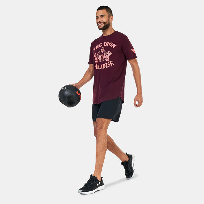 Under Armour Men's Project Rock T-Shirt Red Under Armour Men's Project Rock T-Shirt Red image number 2