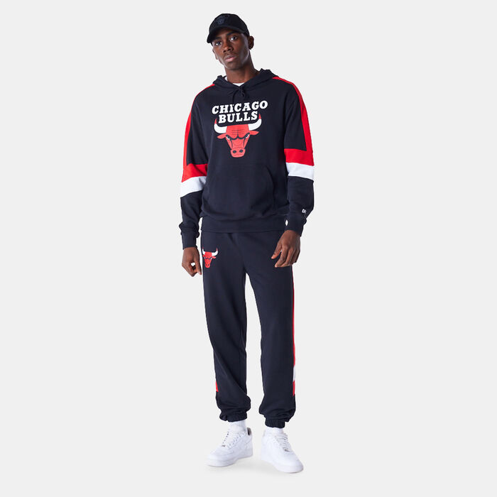 New Era Men's NBA Chicago Bulls Colourblock Hoodie Black New Era Men's NBA Chicago Bulls Colourblock Hoodie Black image number 2
