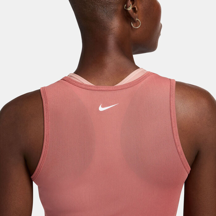 Nike Women's Pro Mesh Tank Top Pink image number 5