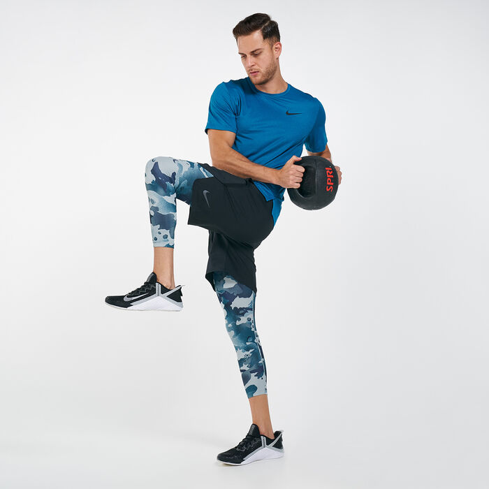 Nike Men's Pro Camo Tights Green Nike Men's Pro Camo Tights Green image number 2