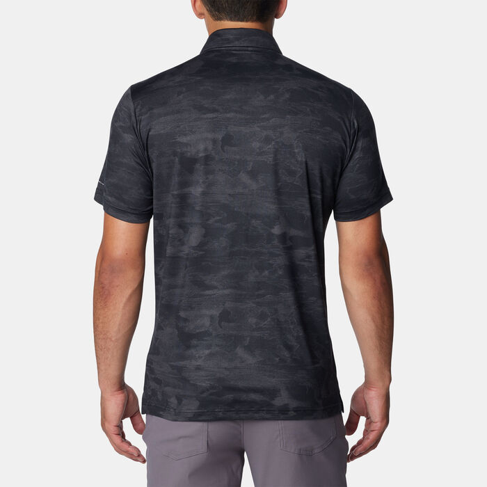 Columbia Men's Tech Trail™ Novelty Polo Shirt Black Columbia Men's Tech Trail™ Novelty Polo Shirt Black image number 1