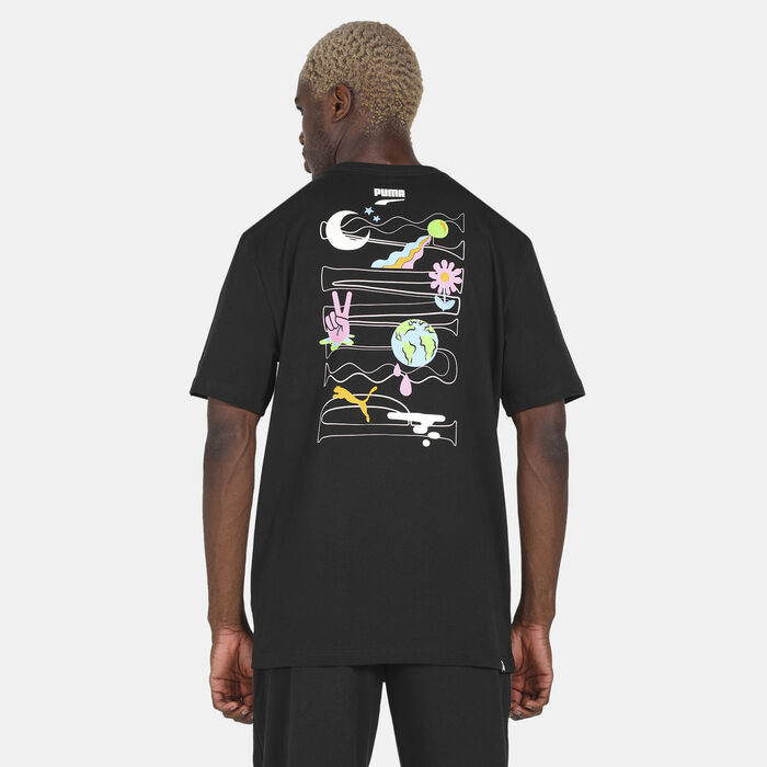 PUMA Men's Downtown Graphic T-Shirt Black PUMA Men's Downtown Graphic T-Shirt Black image number 1