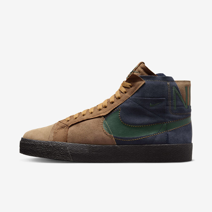 Nike SB Zoom Blazer Mid Premium Skate Shoes Brown image number 0