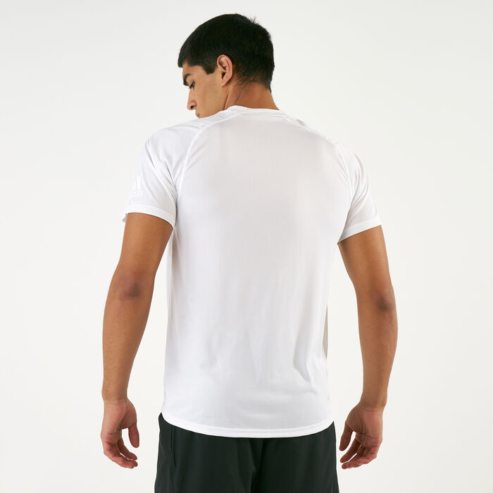 adidas Men's Freelift Badge Of Sport Graphics T-Shirt White adidas Men's Freelift Badge Of Sport Graphics T-Shirt White image number 1