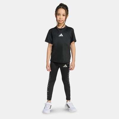 adidas Kids' Train Essentials T-Shirt And Tights Set Black