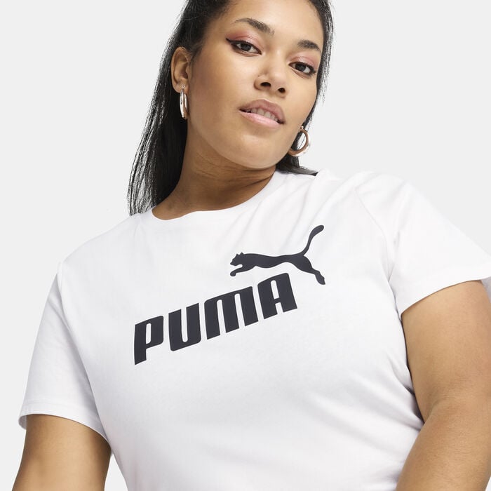 PUMA Women's Essentials No.1 Logo T-Shirt White image number 4