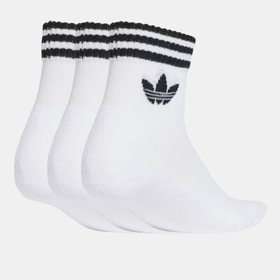 adidas 3-Stripes Ankle Socks (3 Pairs) White adidas 3-Stripes Ankle Socks (3 Pairs) White