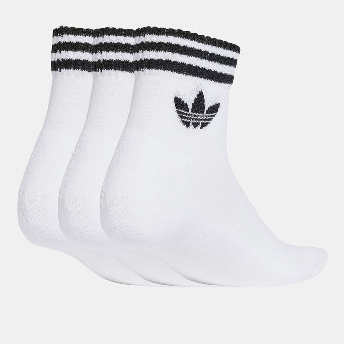adidas 3-Stripes Ankle Socks (3 Pairs) White adidas 3-Stripes Ankle Socks (3 Pairs) White image number 1