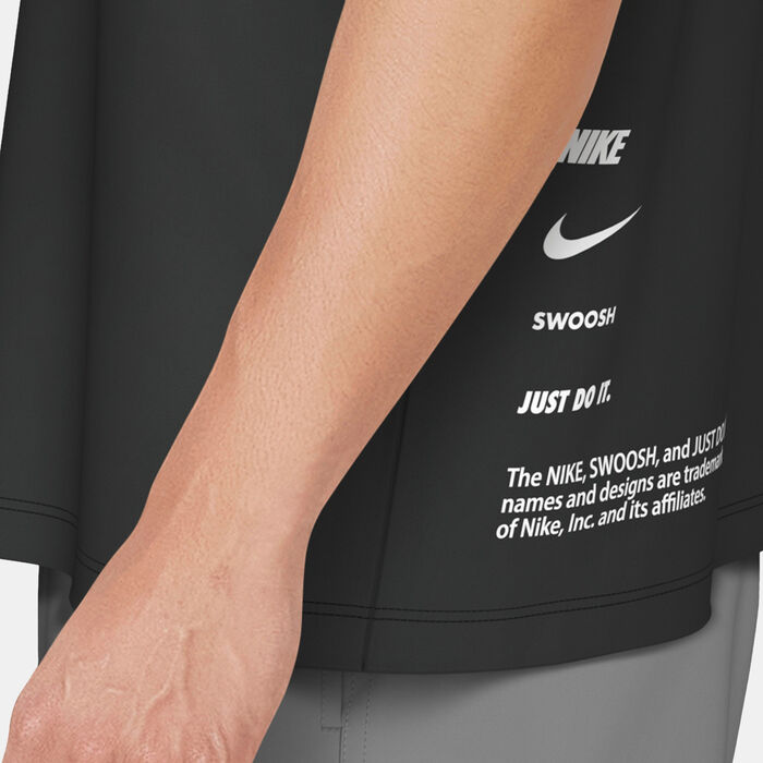 Nike Swim Men's Swim Better Icon Hydro Rashguard Black image number 4