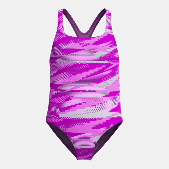 Speedo Kids' HyperBoom Medalist One-Piece Swimsuit Pink image number 0