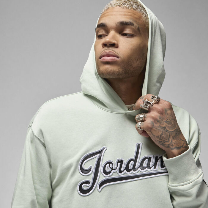 Jordan Men's Flight MVP Fleece Hoodie Green Jordan Men's Flight MVP Fleece Hoodie Green image number 2