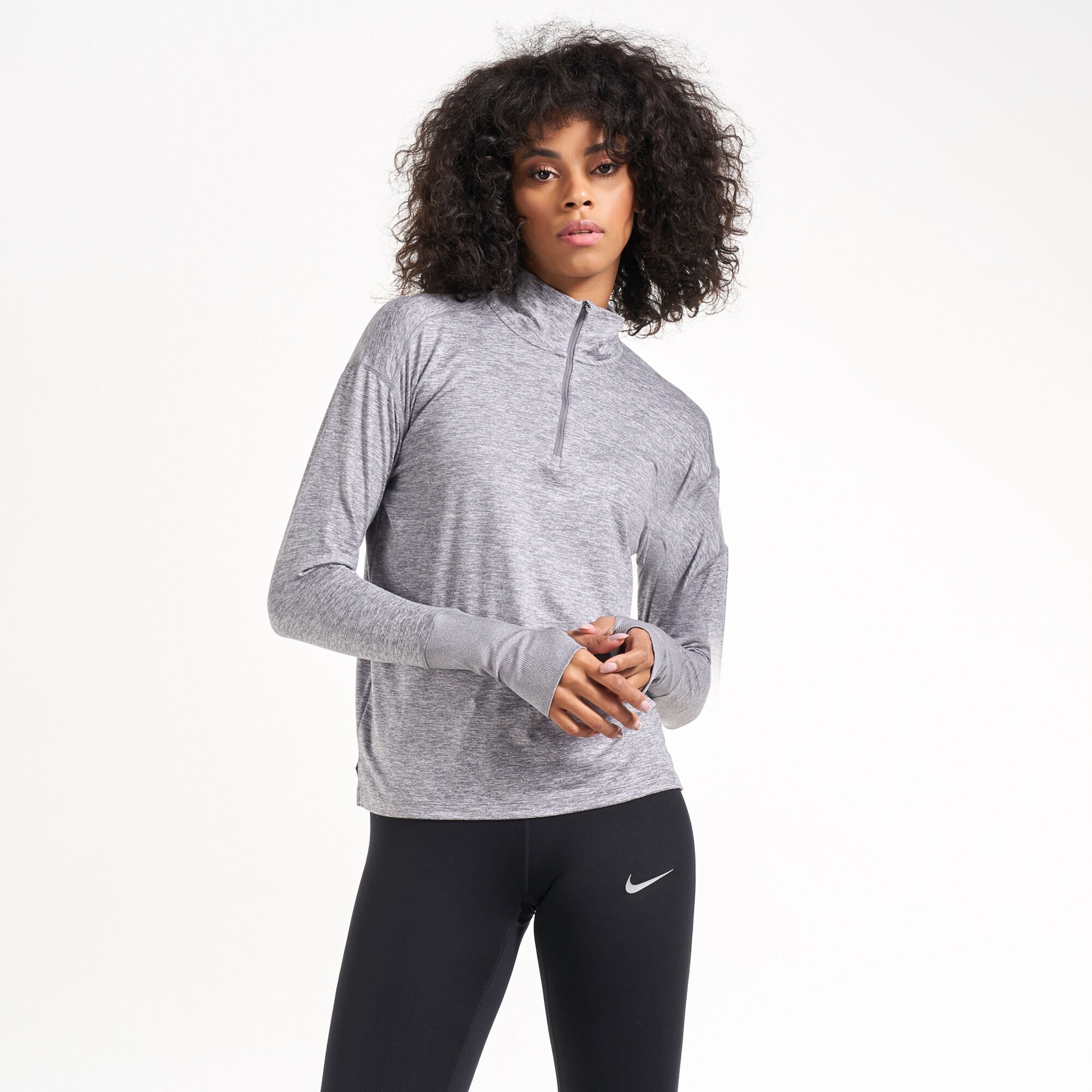 Buy Nike Women s Half Zip Running Top Grey in KSA SSS