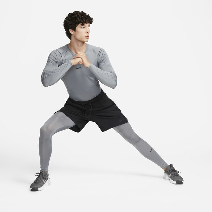 Nike Men's Pro Dri-FIT Training Tights Grey Nike Men's Pro Dri-FIT Training Tights Grey image number 5