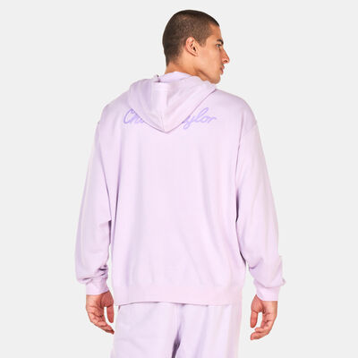 Converse Sneaker Patch Pullover Hoodie Purple
