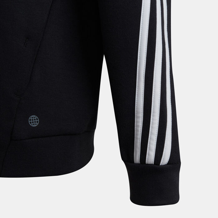 adidas Kids' Future Icons 3-Stripes Full-Zip Hoodie (Older Kids) Black adidas Kids' Future Icons 3-Stripes Full-Zip Hoodie (Older Kids) Black image number 3