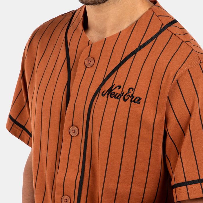 New Era Men's MLB New York Yankees Pinstripe Shirt Brown New Era Men's MLB New York Yankees Pinstripe Shirt Brown image number 3